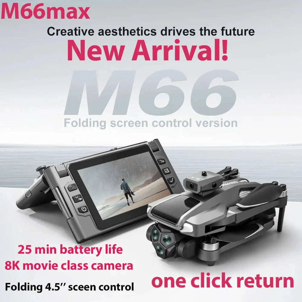 M66 Drone Folding Camera Quadcopter-M66-Grey