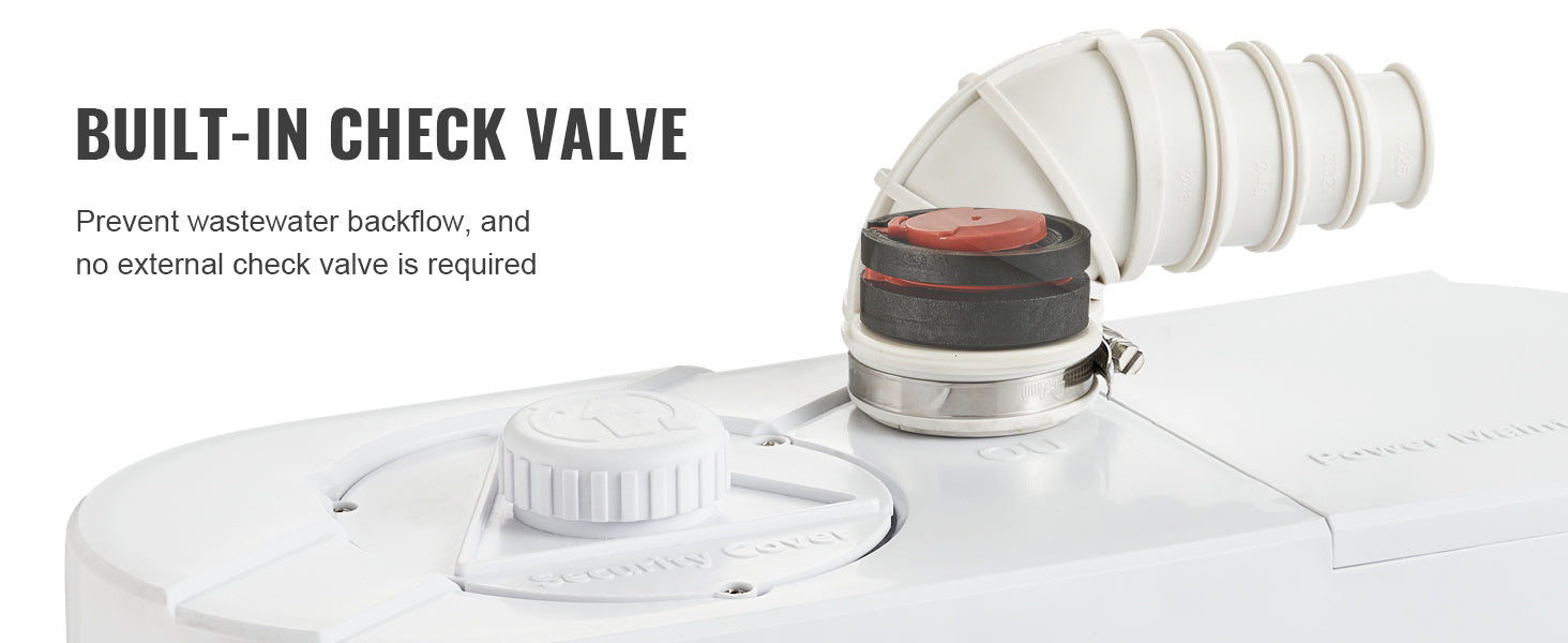 Macerator Sewerage Sump Pump with 3 Water Inlets and Check Valve