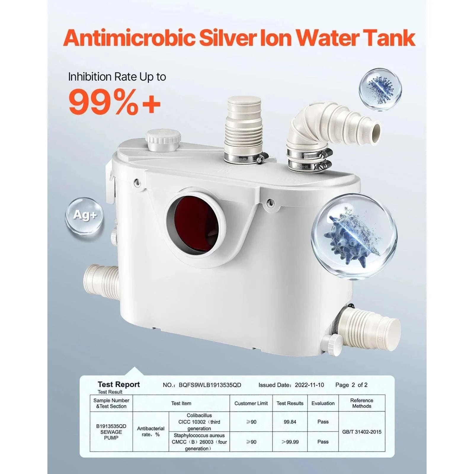 Macerator Pump Upflush Wastewater System for Toilet & Basement-500W 4 Water Inlets / EU / GERMANY