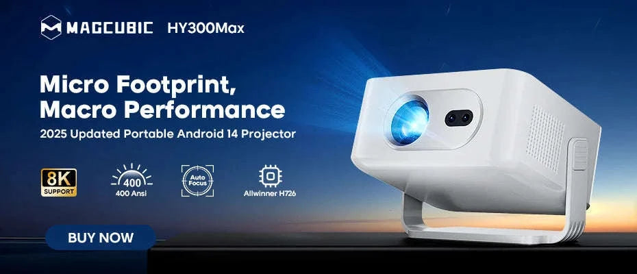 Magcubic 650ANSI L018 8K Portable Projector-White / AU Plug