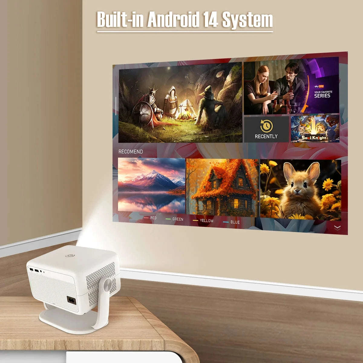 Magcubic 650ANSI L018 8K Portable Projector-White / AU Plug