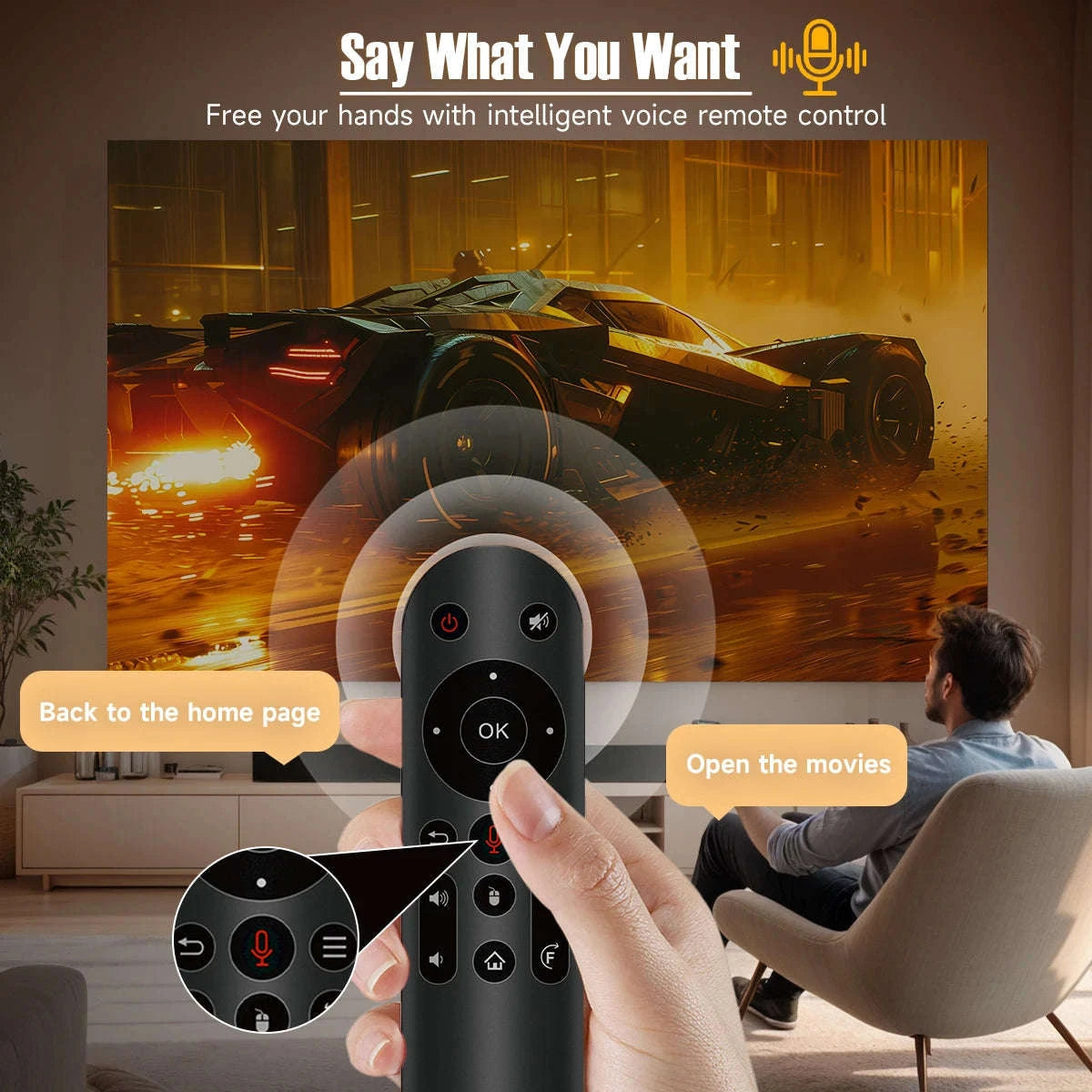Magcubic 650ANSI L018 8K Portable Projector-White / AU Plug