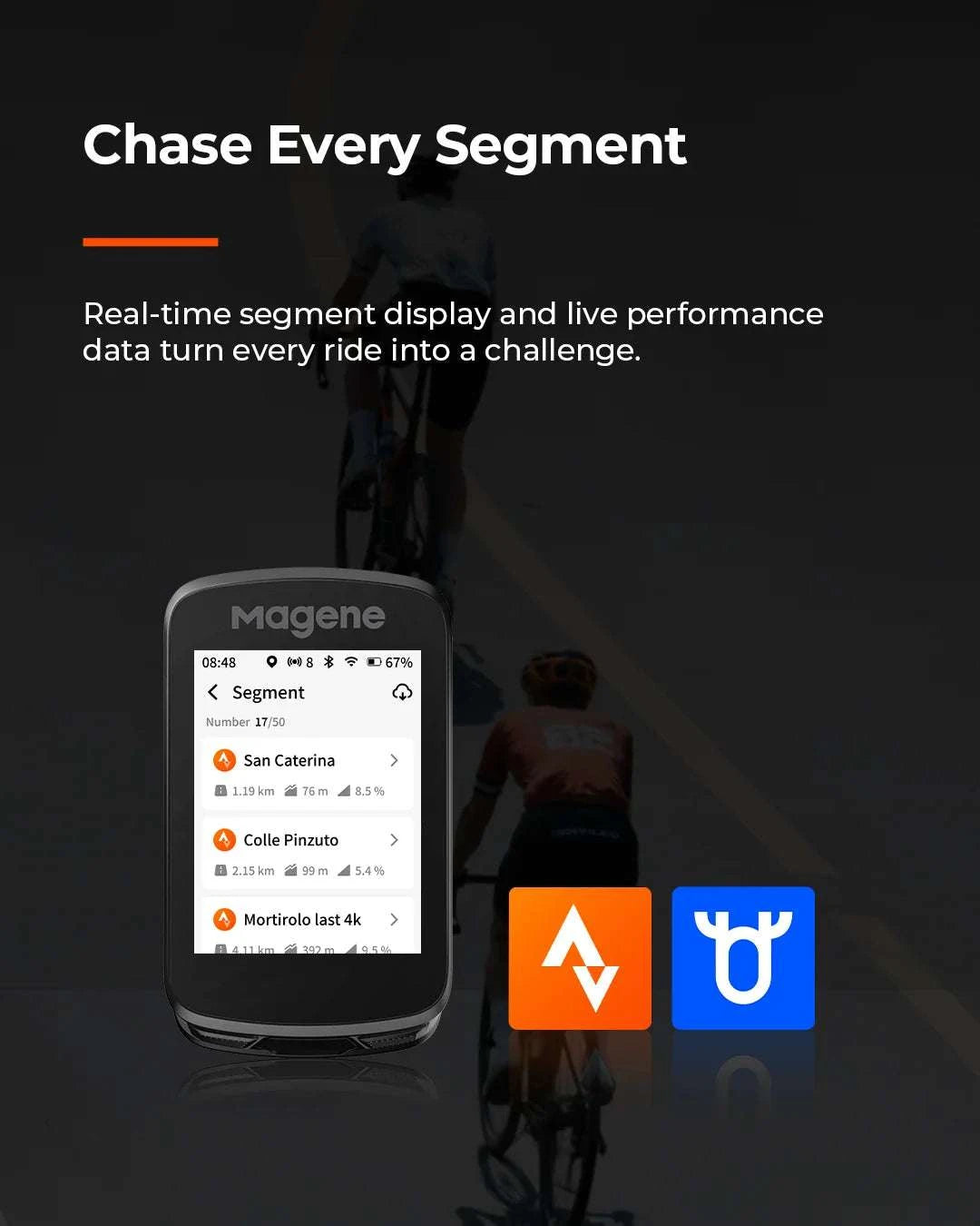 Magene C606V2 GPS Bike Computer with 2.8" Touchscreen Navigation-C606V2 / United States