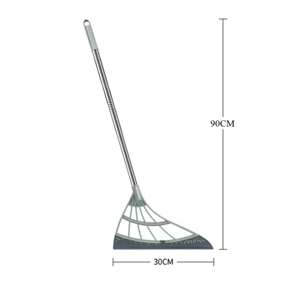 Magic Rubber Broom Silicone Mop & Floor Squeegee-Blue 1PC