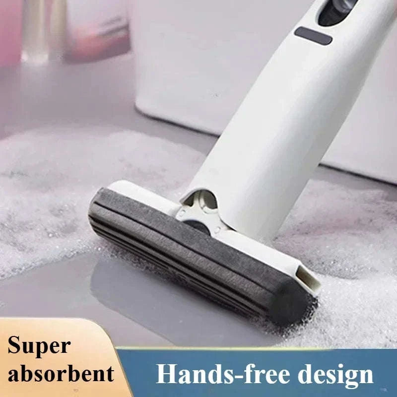 Magic Rubber Broom Silicone Mop & Floor Squeegee-Gray 2PCS