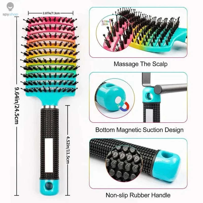 Magic Scalp Massage Hair Brush – Gentle Detangling & Invigorating Scalp Care-All Blue