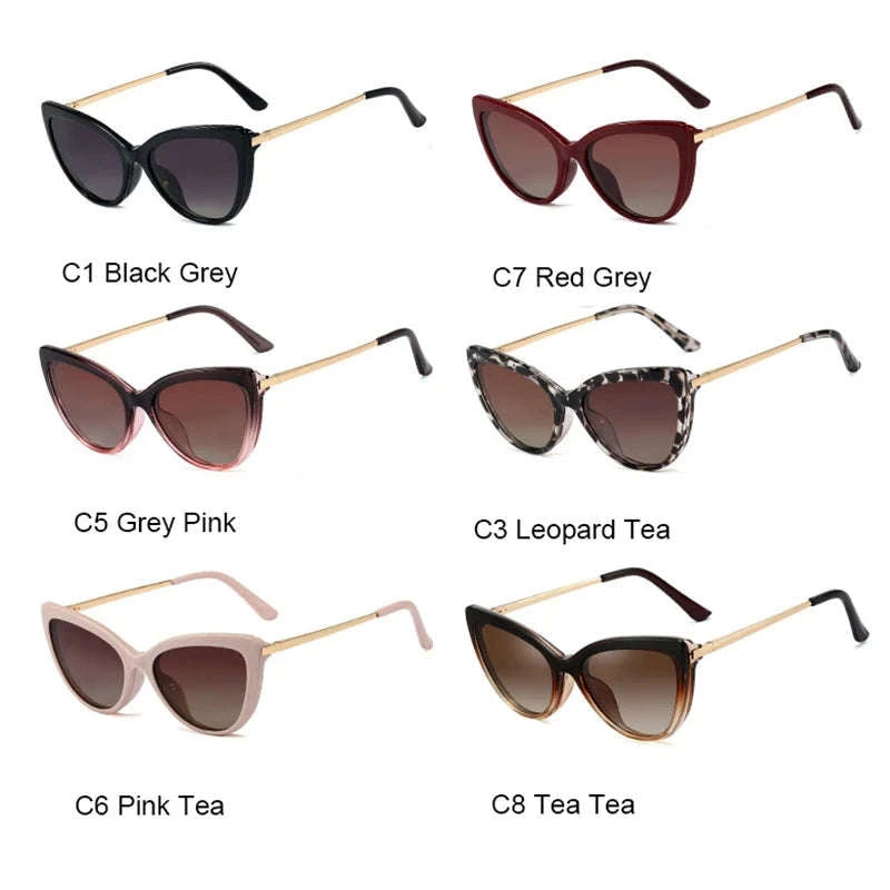 Magnet Clip-On Myopia Glasses with Polarized Sunglasses-C5 grey pink / myopia-200