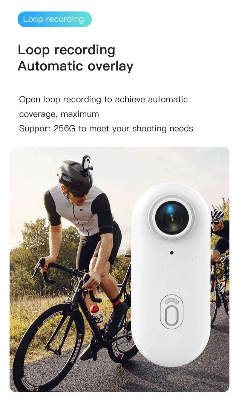 Magnetic 4K Mini Action Camera with WiFi and Waterproof Case-UHD Pro 4K (White) / NO TF Card / China Mainland
