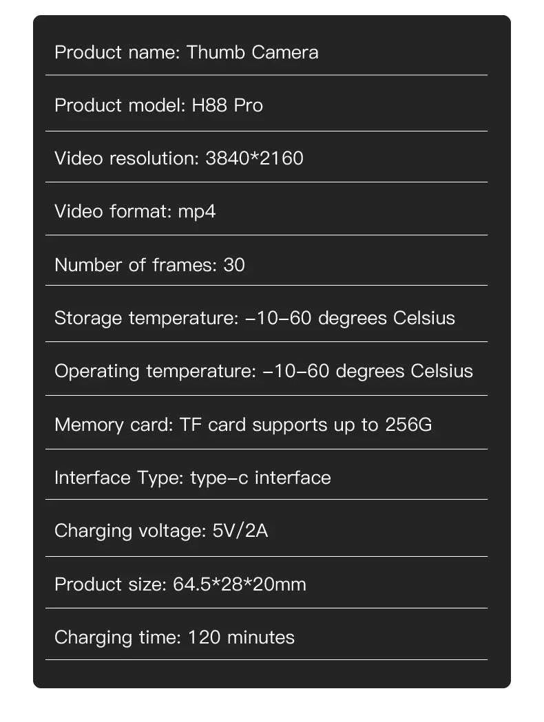 Magnetic 4K Mini Action Camera with WiFi and Waterproof Case-UHD Pro 4K (White) / NO TF Card / China Mainland