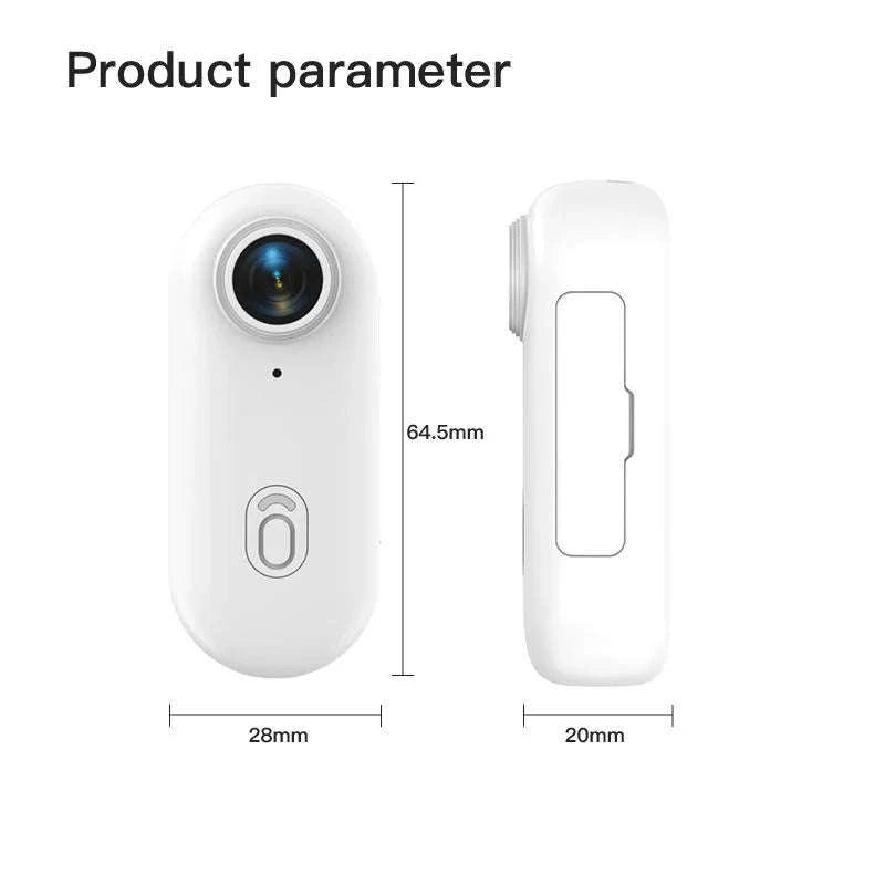 Magnetic 4K Mini Action Camera with WiFi and Waterproof Case-UHD Pro 4K (White) / NO TF Card / China Mainland