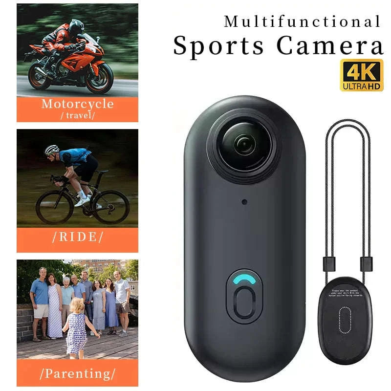 Magnetic 4K Mini Action Camera with WiFi and Waterproof Case-UHD Pro 4K (White) / NO TF Card / China Mainland