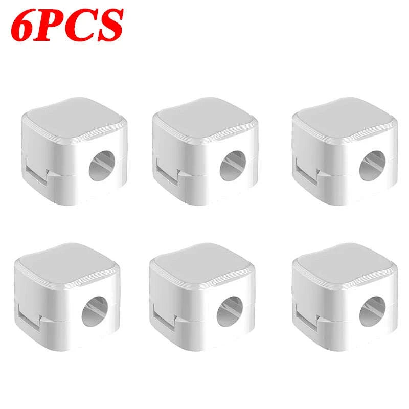 Magnetic Cable Clip Organizer (6‑Pack)-1PCS Black