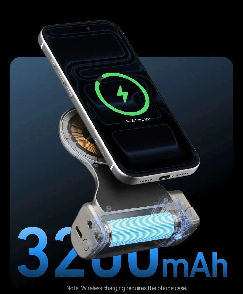 Magnetic Camera Grip with Bluetooth Shutter & Zoom Dial for iPhone-Black Imaging Grip