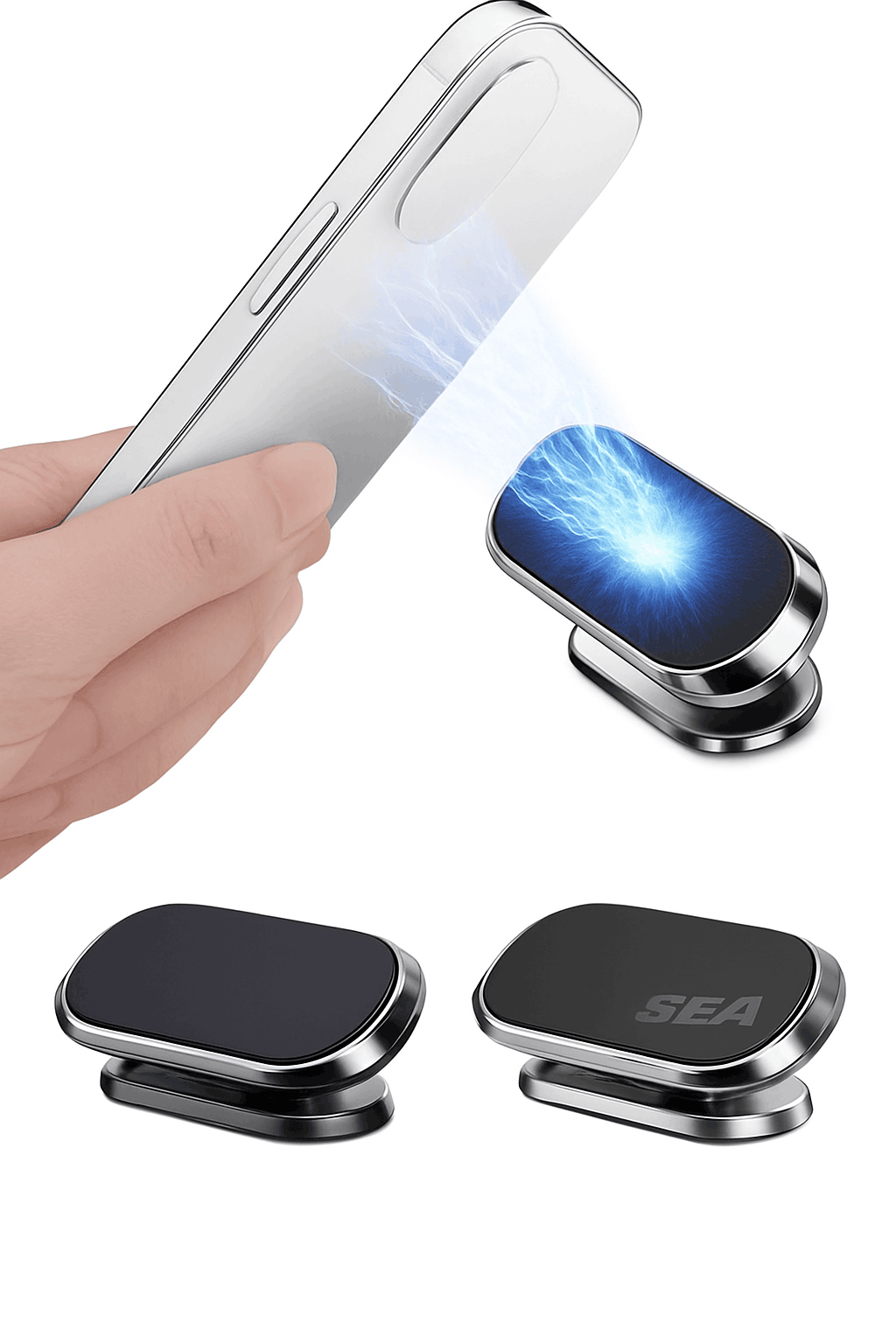 Magnetic Car Phone Holder 360-Degree Rotation-Black
