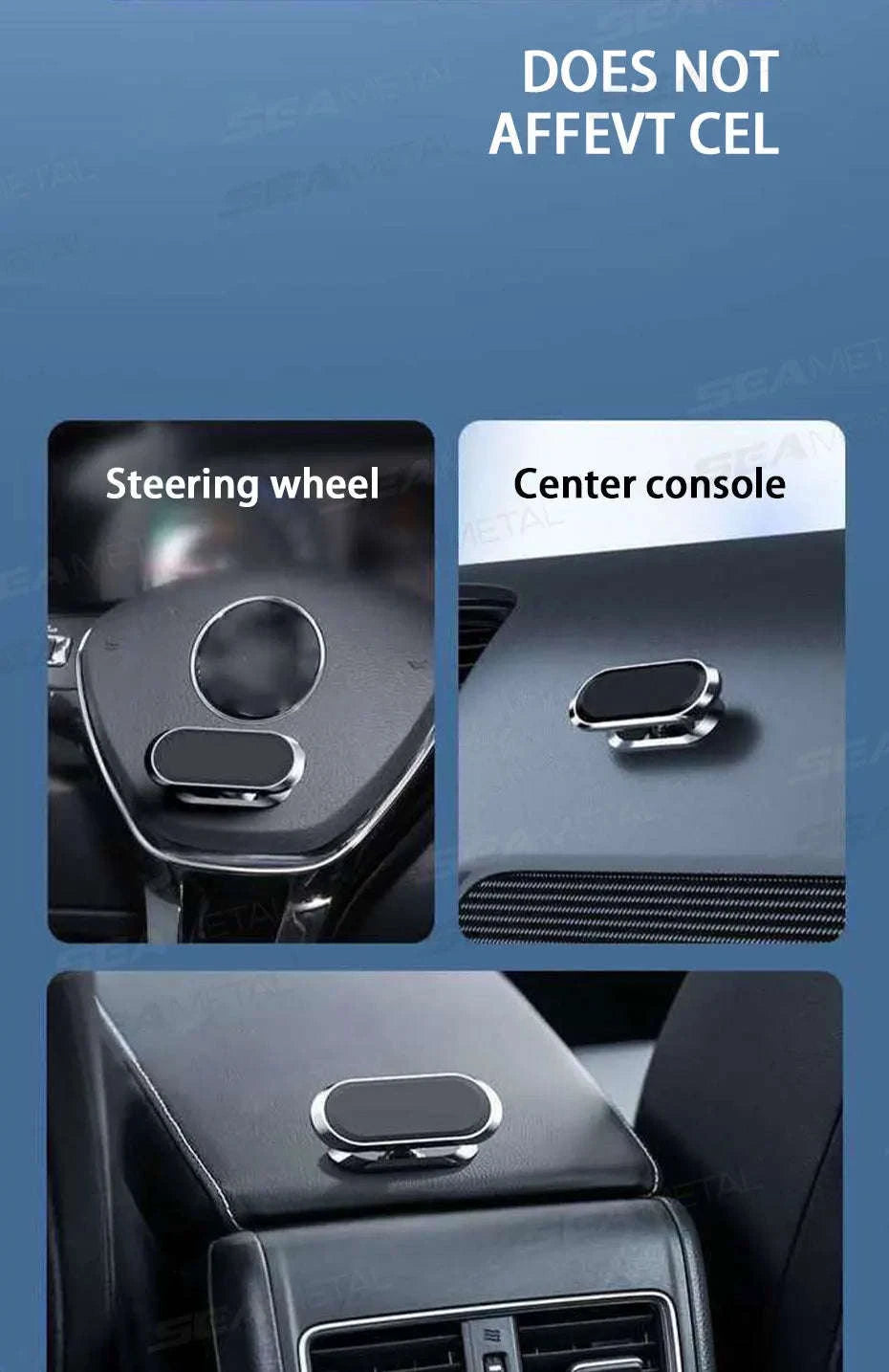Magnetic Car Phone Holder 360-Degree Rotation-Black