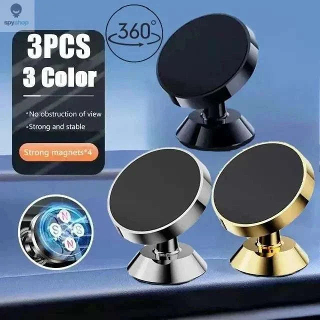 Magnetic Car Phone Holder with Strong Grip and 360° Option-2pcs Black