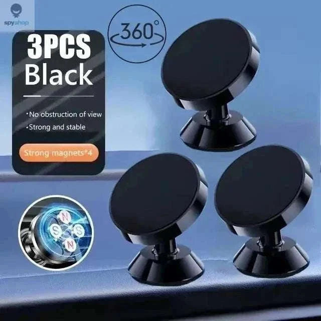 Magnetic Car Phone Holder with Strong Grip and 360° Option-2pcs Black