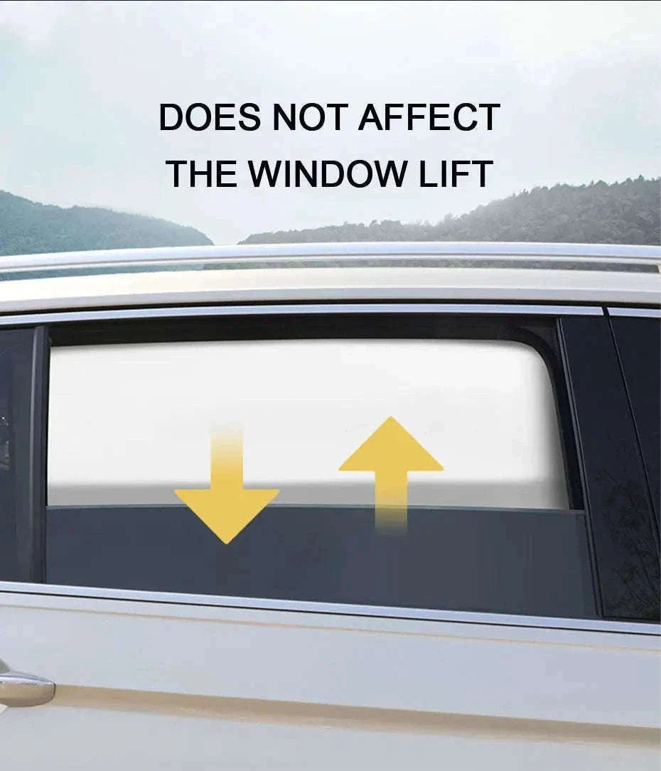 Magnetic Car Side Window Curtain 2Pcs Privacy Sun Shade-Front 2pcs