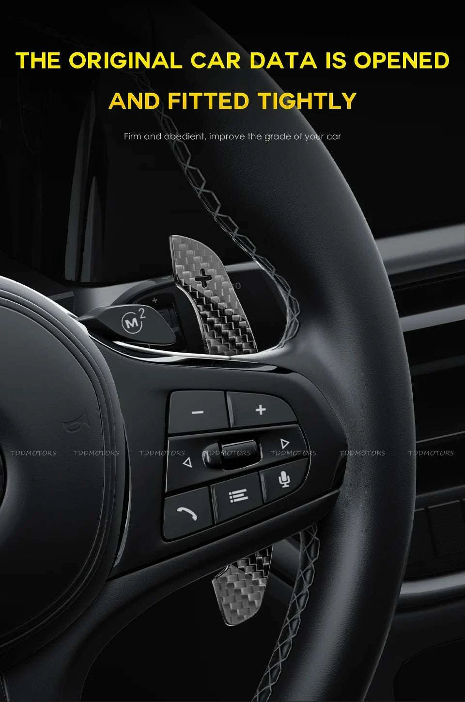 Magnetic Carbon Fiber Paddle Shifters for Mini & BMW Models-Type 3 Paddles Only