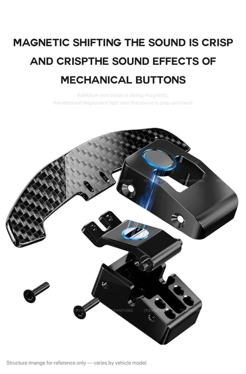 Magnetic Carbon Fiber Paddle Shifters for Mini & BMW Models-Type 3 Paddles Only