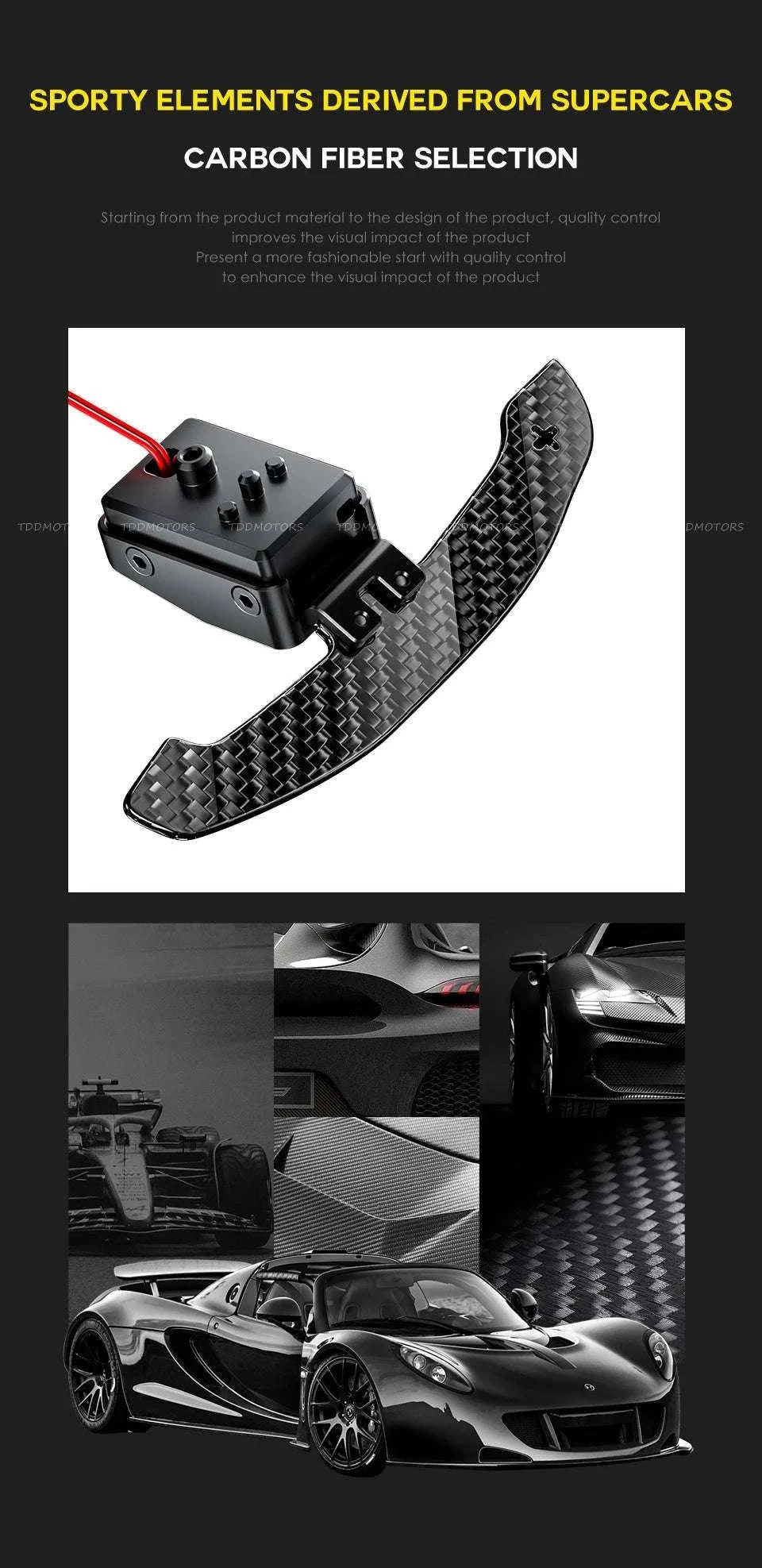 Magnetic Carbon Fiber Paddle Shifters for Mini & BMW Models-Type 3 Paddles Only