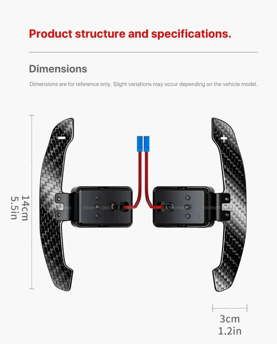 Magnetic Carbon Fiber Paddle Shifters for Mini & BMW Models-Type 3 Paddles Only