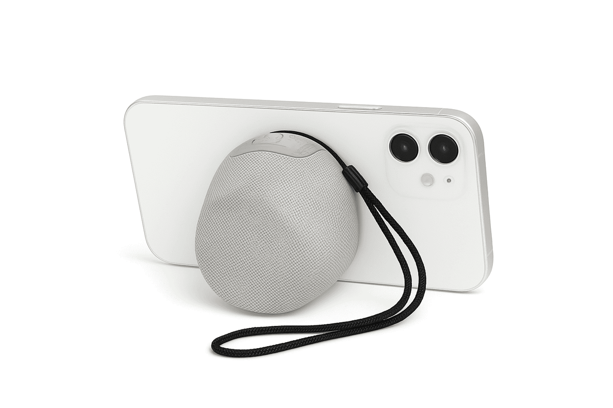 Magnetic Clip-On Phone Speaker with Wireless Audio & Extra Bass-black / Speaker