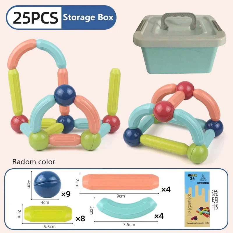 Magnetic Constructor Blocks Set for Kids-36pc without box