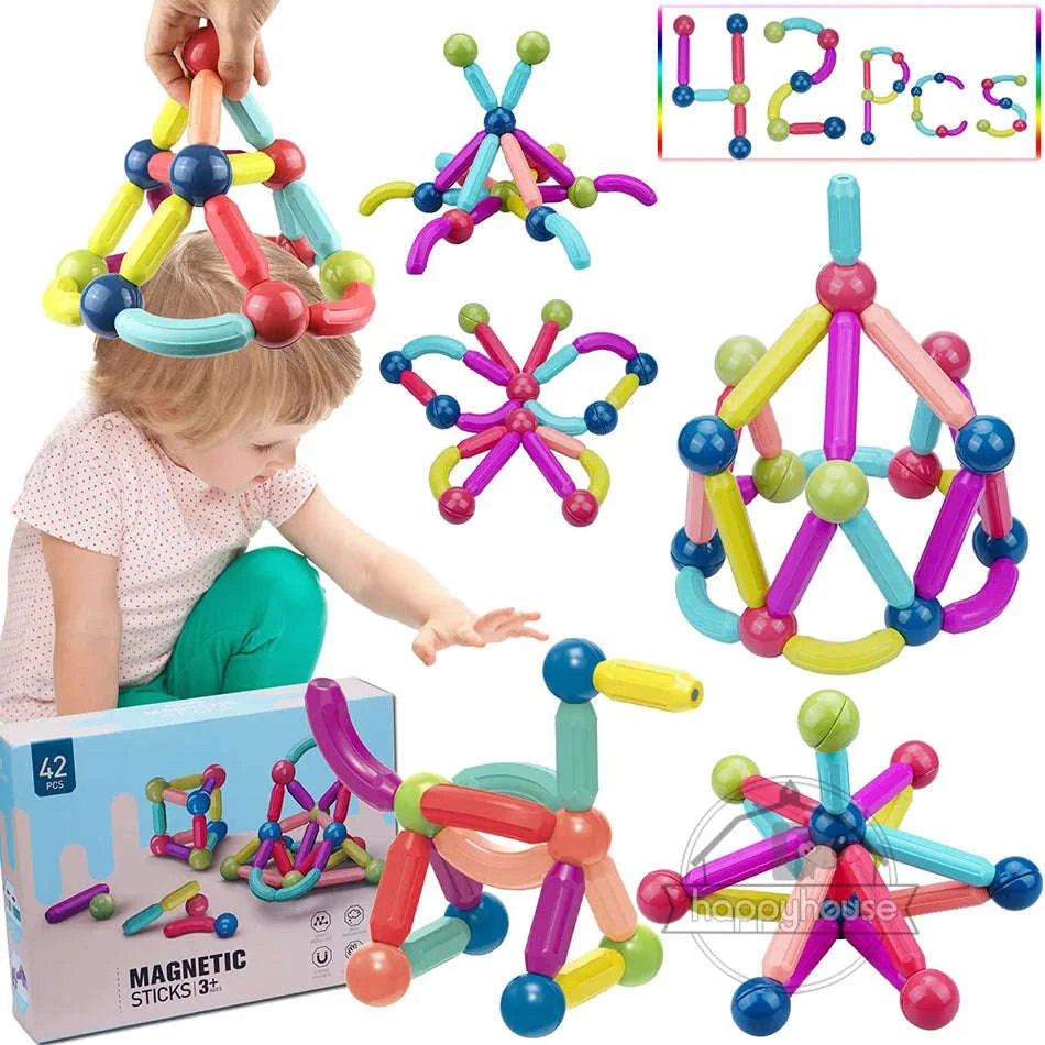 Magnetic Constructor Blocks Set for Kids-36pc without box