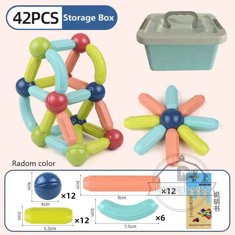 Magnetic Constructor Blocks Set for Kids-36pc without box