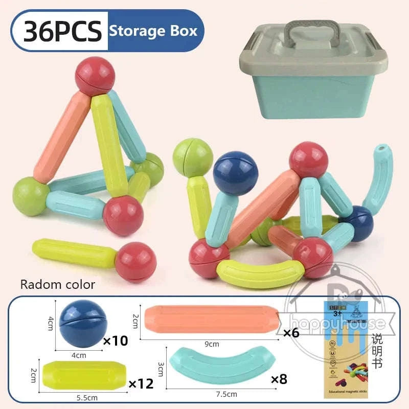 Magnetic Constructor Blocks Set for Kids-36pc without box
