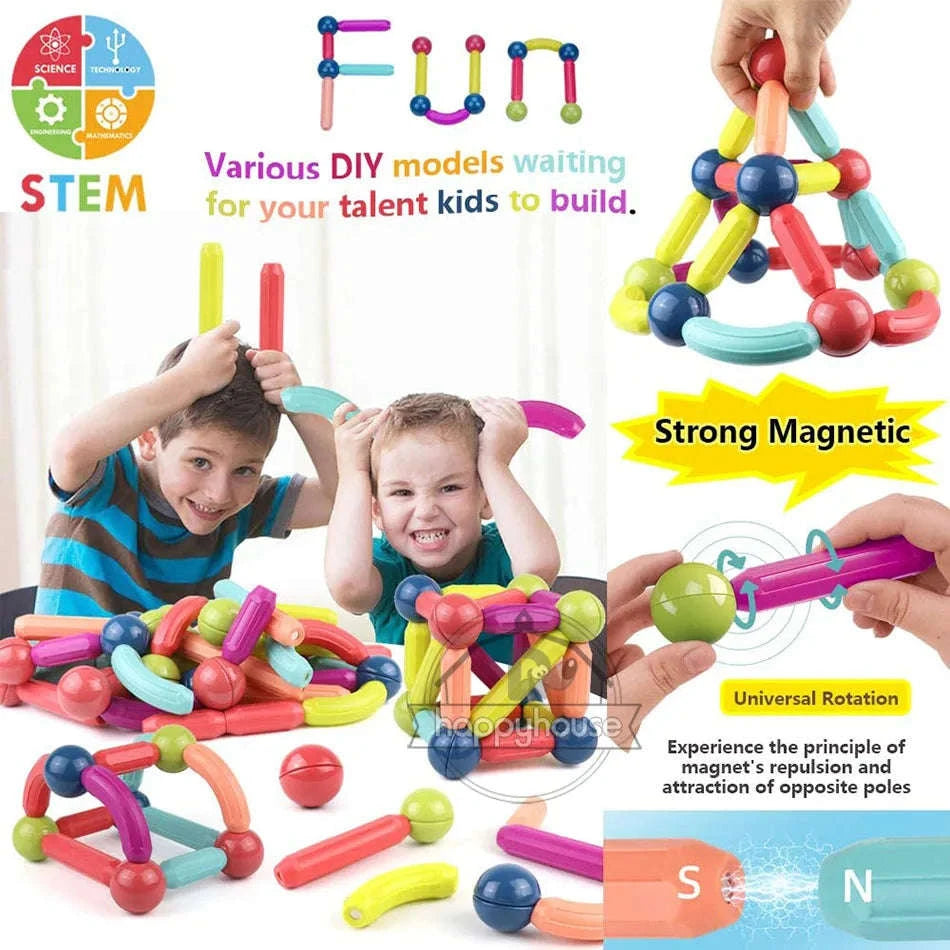 Magnetic Constructor Blocks Set for Kids-36pc without box