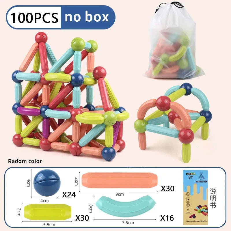 Magnetic Constructor Blocks Set for Kids-36pc without box