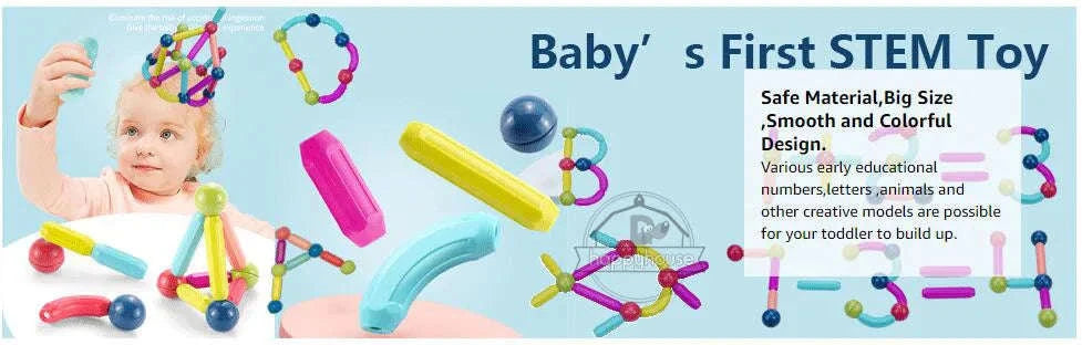 Magnetic Constructor Blocks Set for Kids-36pc without box