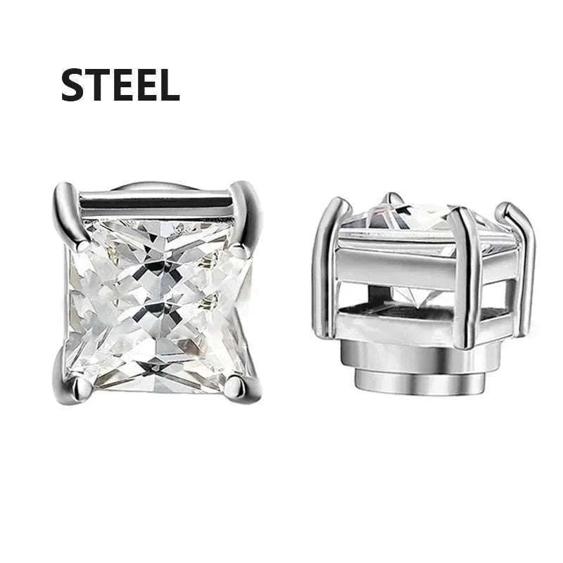 Magnetic Crystal Stud Earrings – Non-Piercing Zircon Style-type1