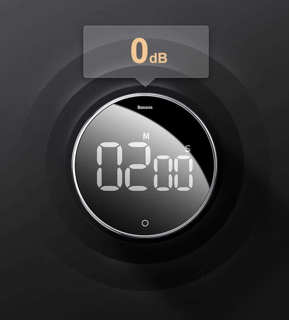 Magnetic Digital Kitchen Timer-Black