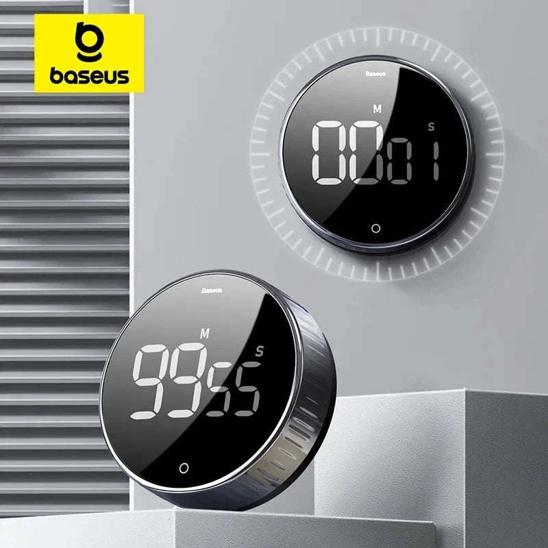 Magnetic Digital Kitchen Timer-Black