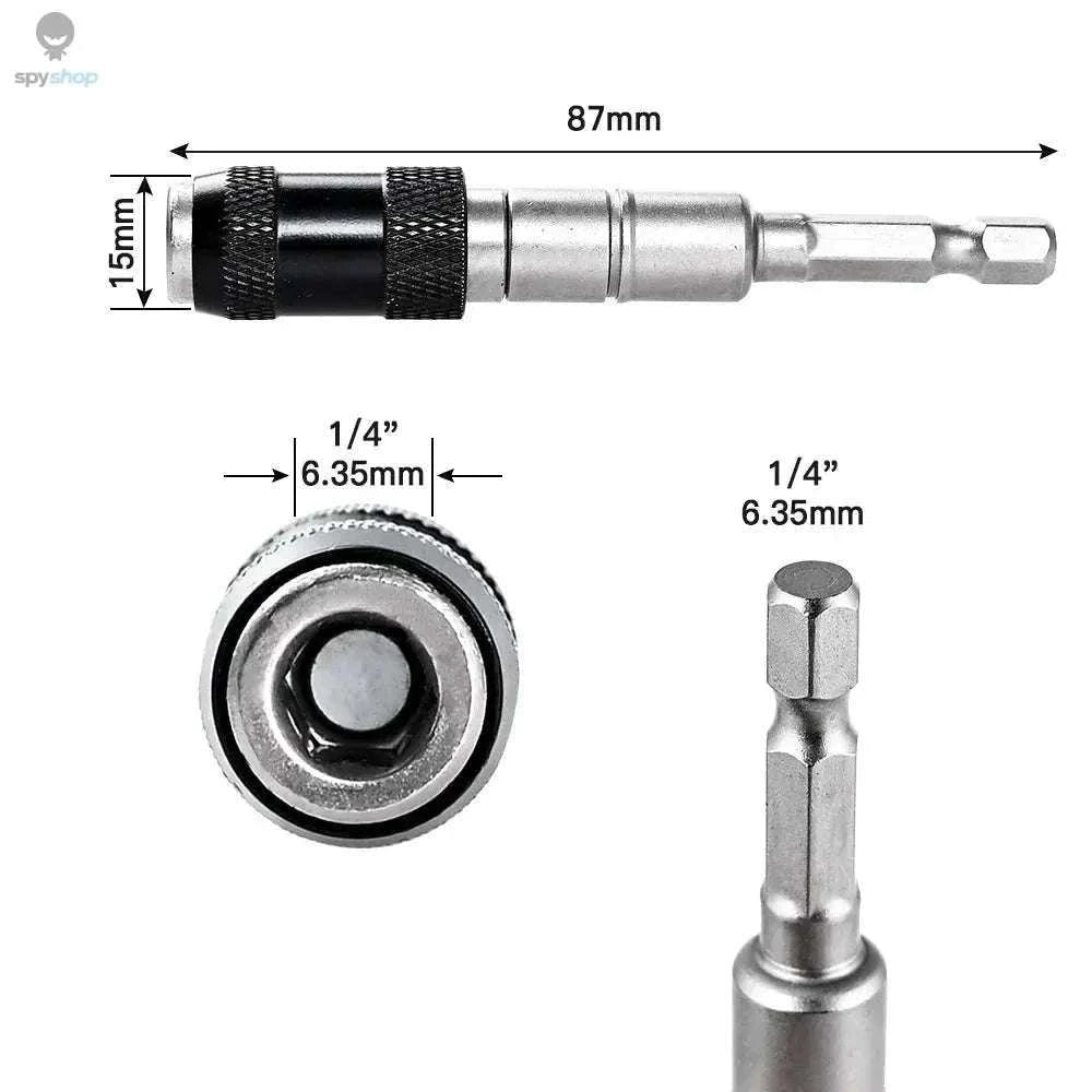 Magnetic Drill Bit Holder with 20° Pivot-Black