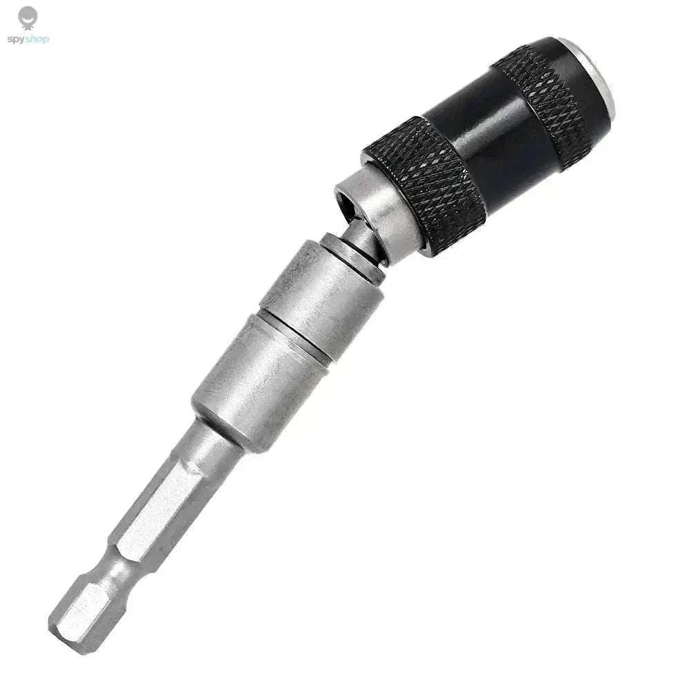 Magnetic Drill Bit Holder with 20° Pivot for Tight Spaces-Black