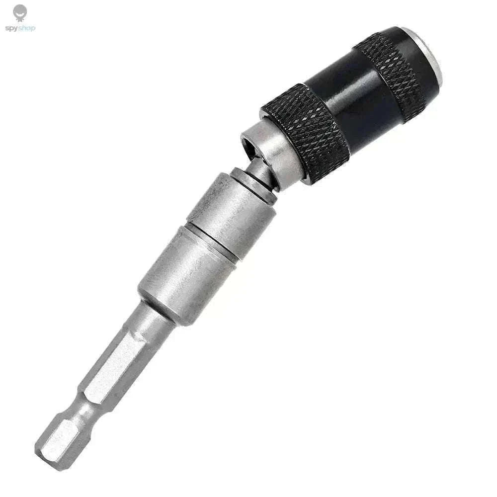 Magnetic Drill Bit Holder with 20° Pivot for Tight Spaces-Black