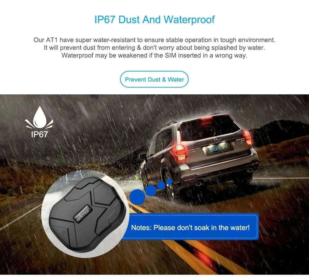 Magnetic GPS Car Tracker TK905 with 4G, 5000mAh & App Tracking-2G No Box Charger