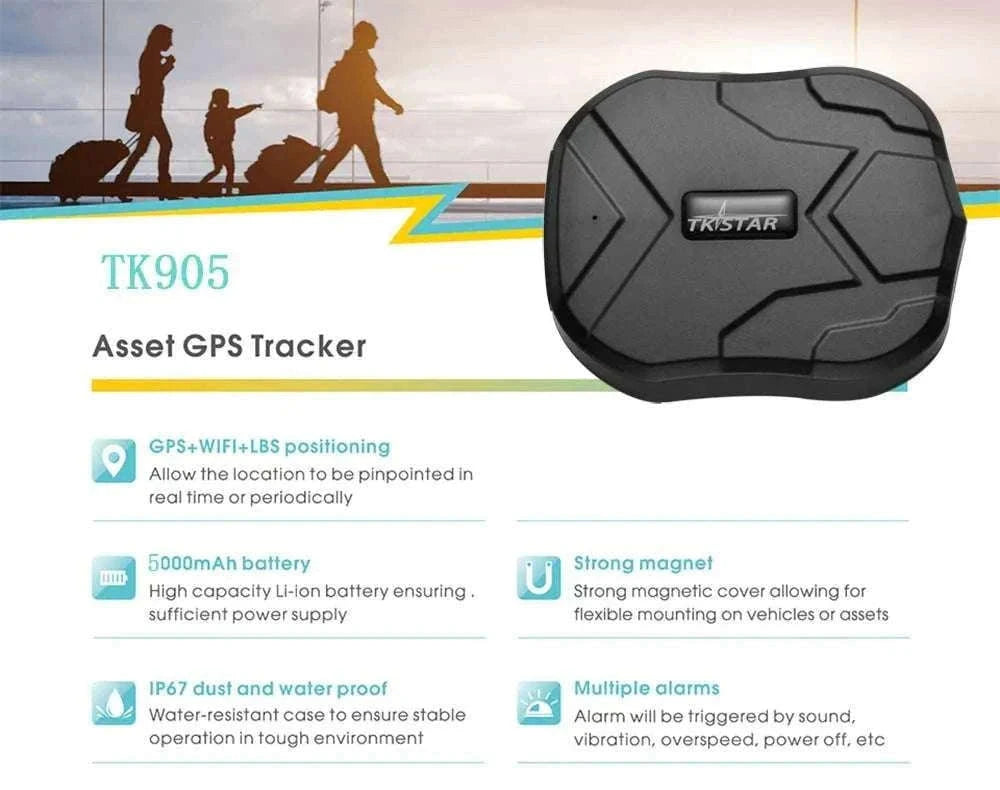 Magnetic GPS Car Tracker TK905 with 4G, 5000mAh & App Tracking-2G No Box Charger