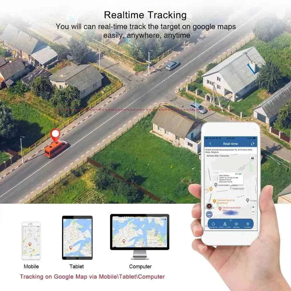 Magnetic GPS Car Tracker TK905 with 4G, 5000mAh & App Tracking-2G No Box Charger