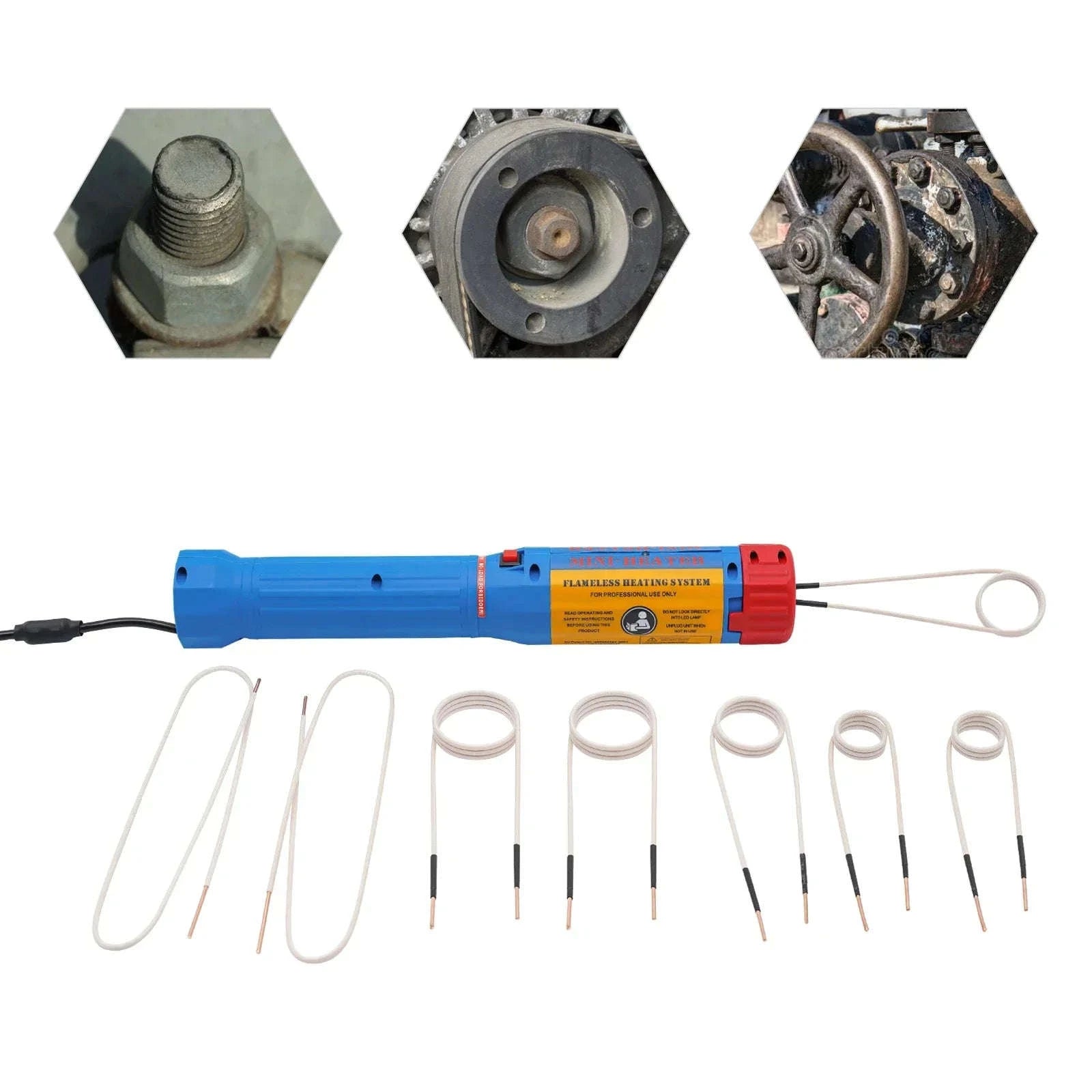 Magnetic Induction Heater Kit for Fast Bolt and Screw Removal-Blue / GERMANY