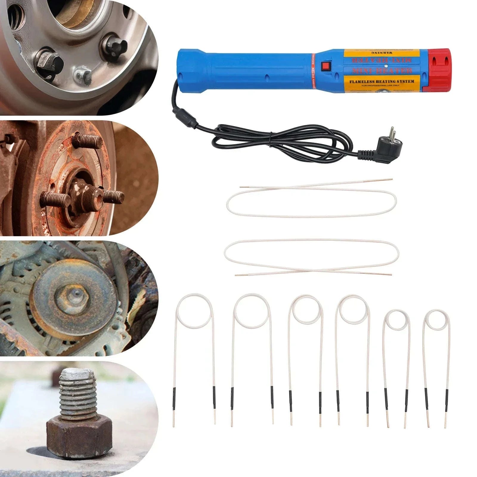 Magnetic Induction Heater Kit for Fast Bolt and Screw Removal-Blue / GERMANY
