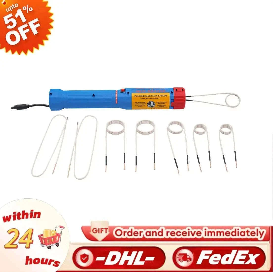 Magnetic Induction Heater Kit for Fast Bolt Removal-Blue / GERMANY