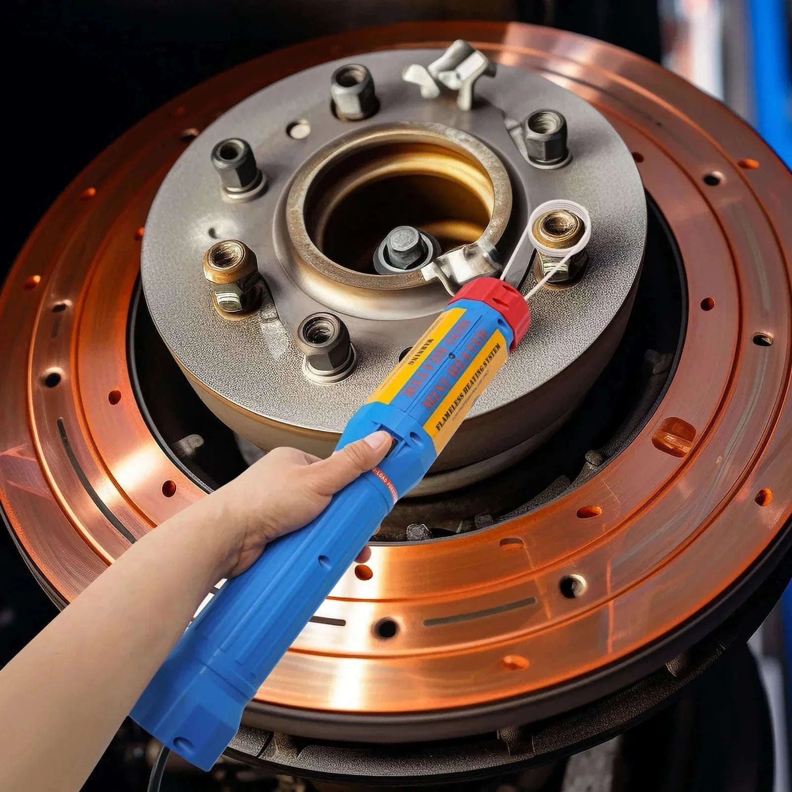 Magnetic Induction Heater Kit for Fast Bolt Removal-Blue / GERMANY