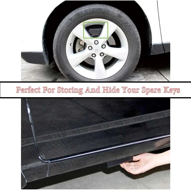Magnetic Key Safe Box Hidden Spare Key Holder for Car Home Use-Black