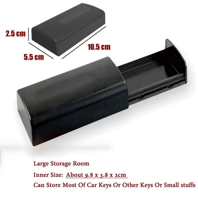 Magnetic Key Safe Box Hidden Spare Key Holder for Car Home Use-Black