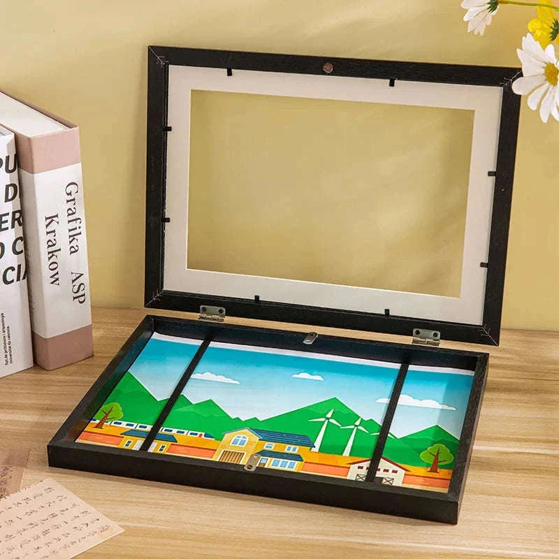 Magnetic Kids Art Frame for Photos, Drawings and Posters-white G3288A